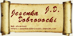 Jesenka Dobrovocki vizit kartica